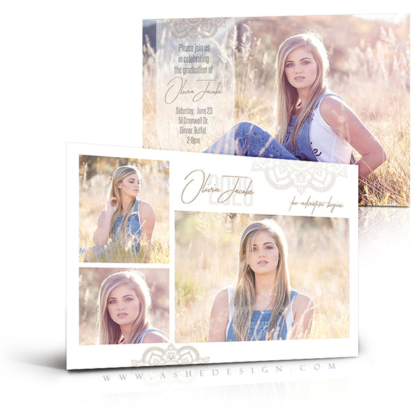 Ashe Design 5x7 Graduation Invitation - Adventure Begins