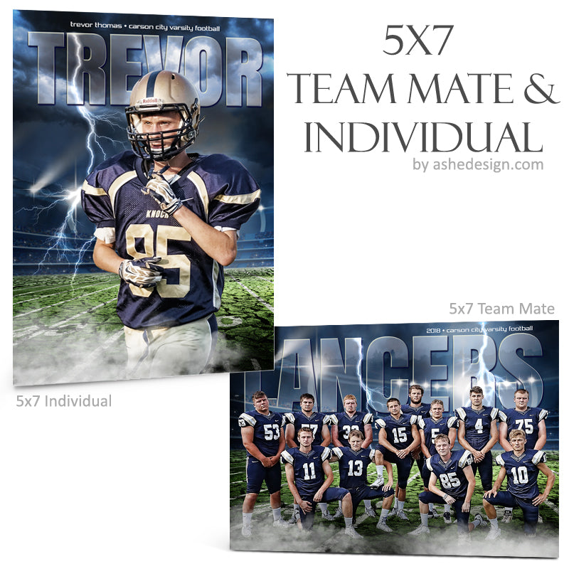 Ashe Design 5x7 Team Mate & Individual - Breaking Ground Football