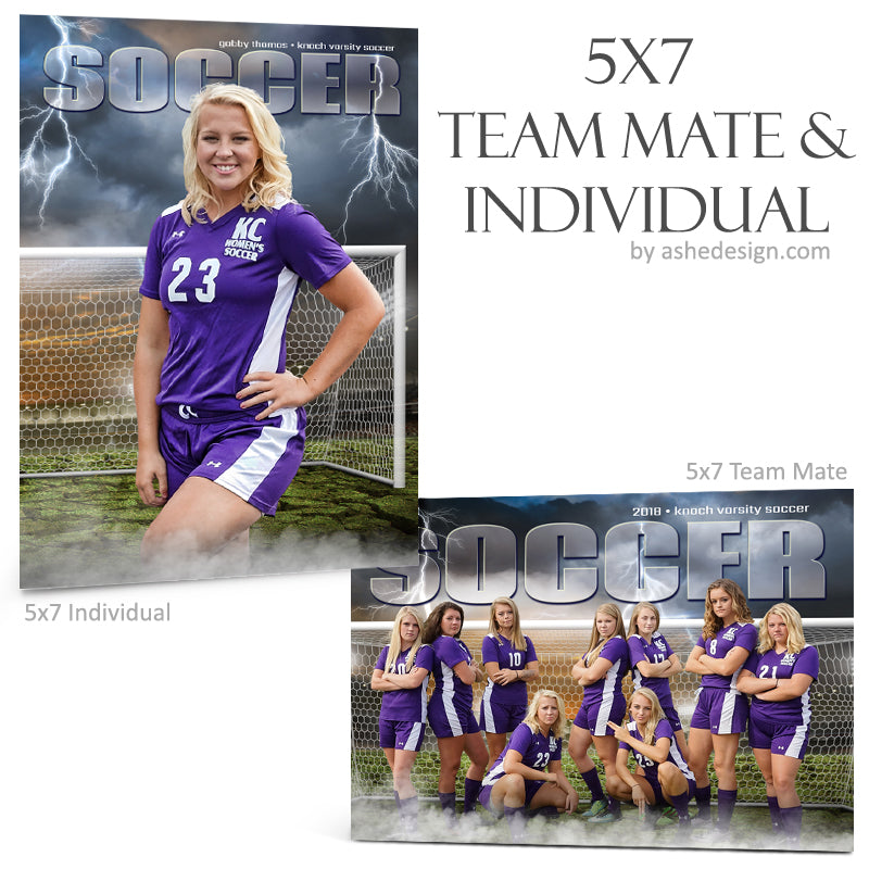 Ashe Design 5x7 Team Mate & Individual - Breaking Ground - Soccer