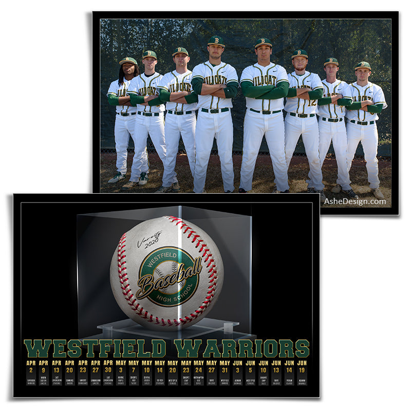 Team Game Schedule - Display Case Baseball