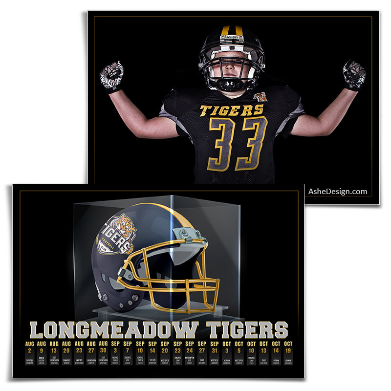 Team Game Schedule - Display Case Football