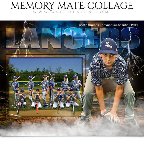 Ashe Design 8x10 Sports Memory Mates - Breaking Ground Baseball HZ