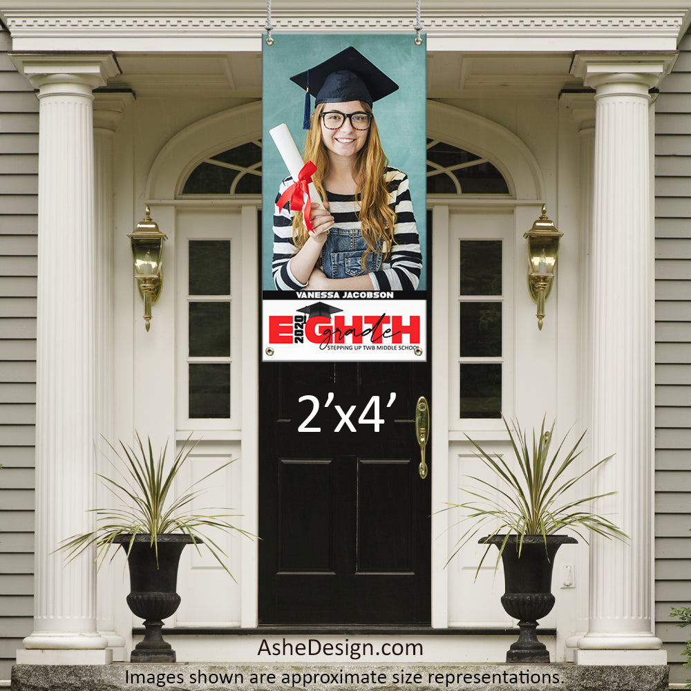 2x4 Graduation Banner - Eighth Grade