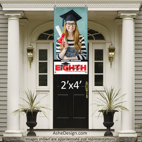2x4 Graduation Banner - Eighth Grade