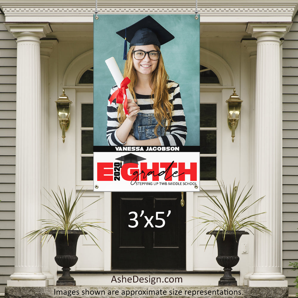 3x5 Graduation Banner - Eighth Grade