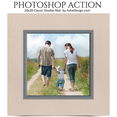 Photoshop Action | 20x20 Classic Double Mat