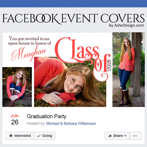 Ashe Design Facebook Event Theme Cover - Simply Worded Grad