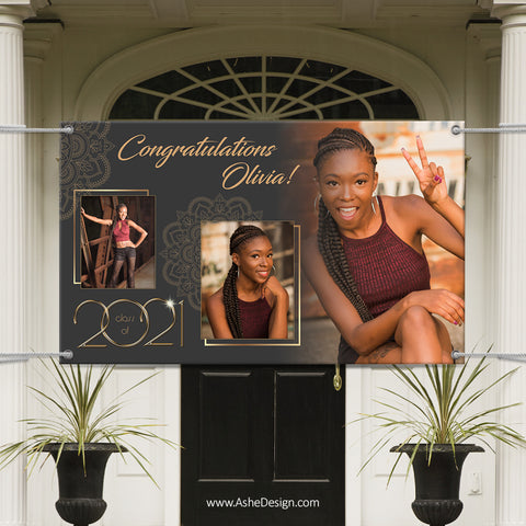 5x3 Graduation Banner - Gold Plated Grad