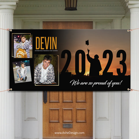 6x3 Banner - Graduation Silhouette