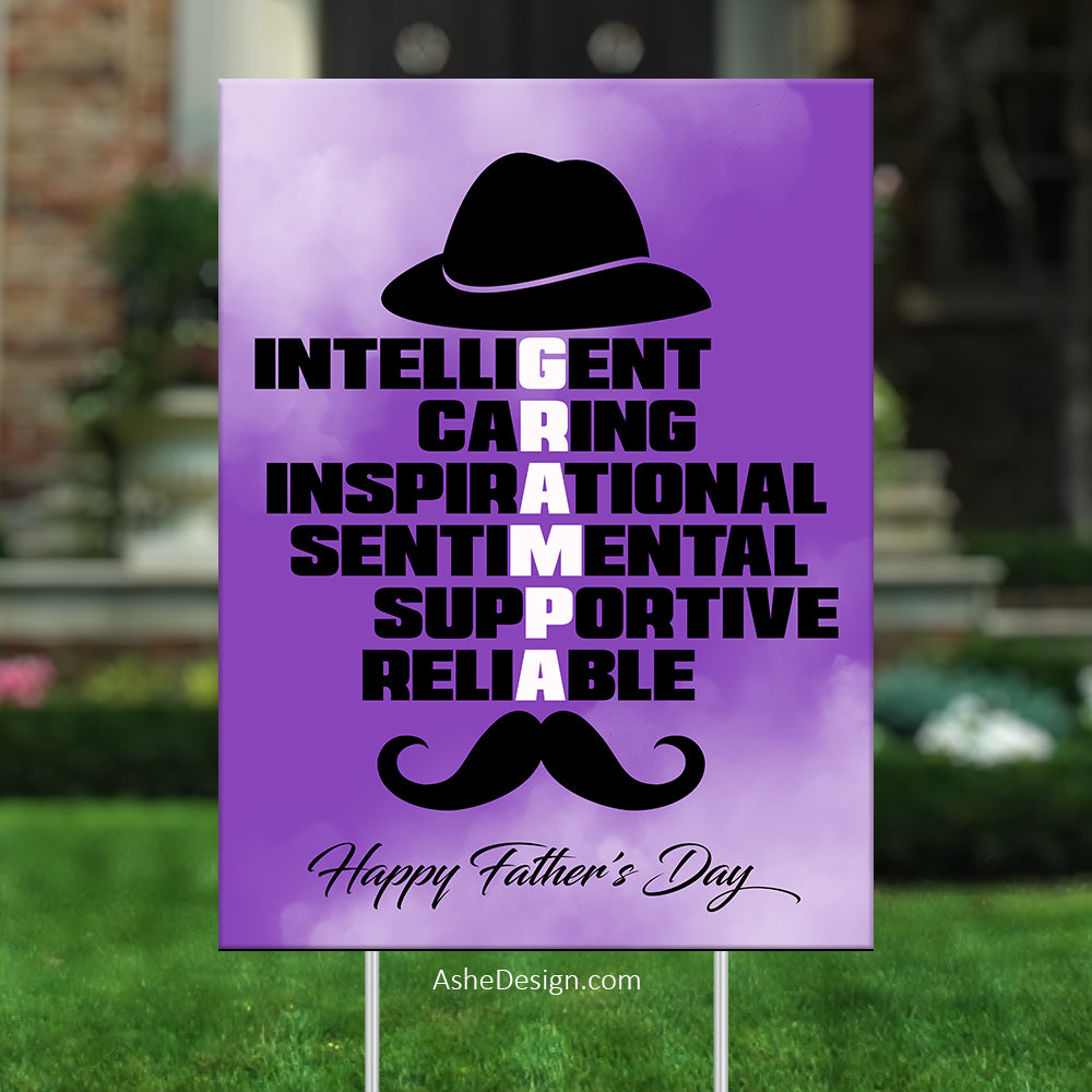 Lawn Sign 18x24 - Word Tree Grampa