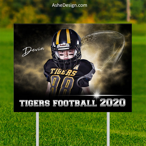 Lawn Sign 18x24 - Electric Explosion Football