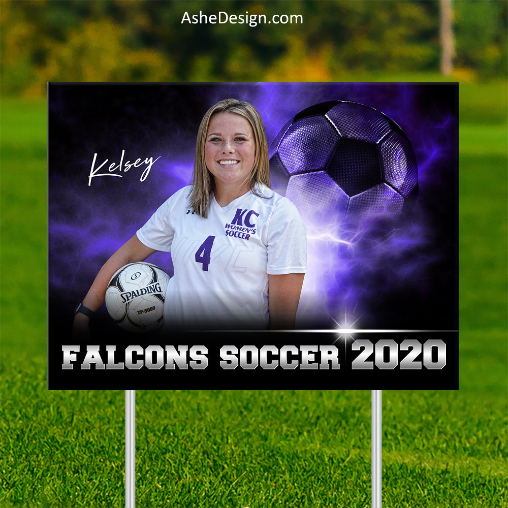 Lawn Sign 18x24 - Electric Explosion Soccer