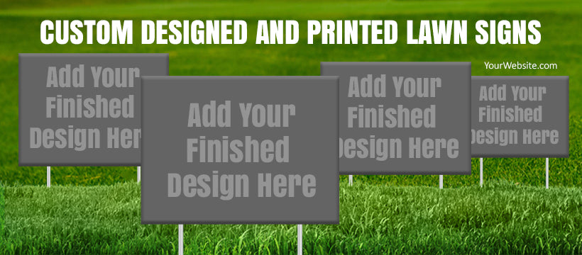 Mockup - Facebook Timeline Photo Lawn Signs