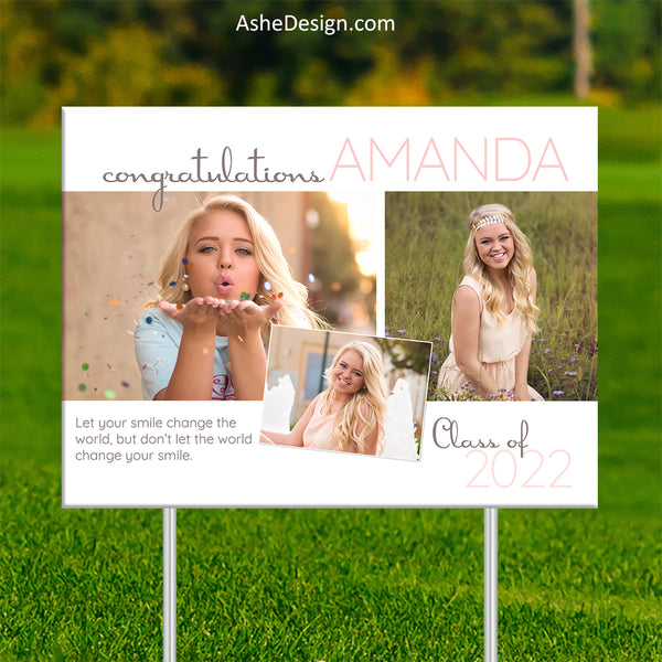 Ashe Design Photoshop Template Lawn Sign 18x24 Your Smile Ashedesign