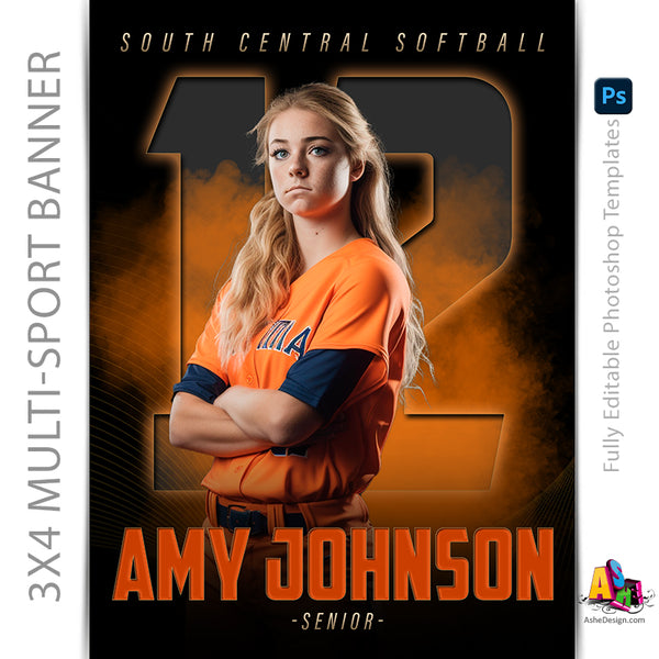 Sports Poster, Photoshop Template, Digital Background, Custom Banner, Senior Banner, photoshop sports, templates, sports templates, senior sports poster, photoshop services, custom poster, sports background, digital template