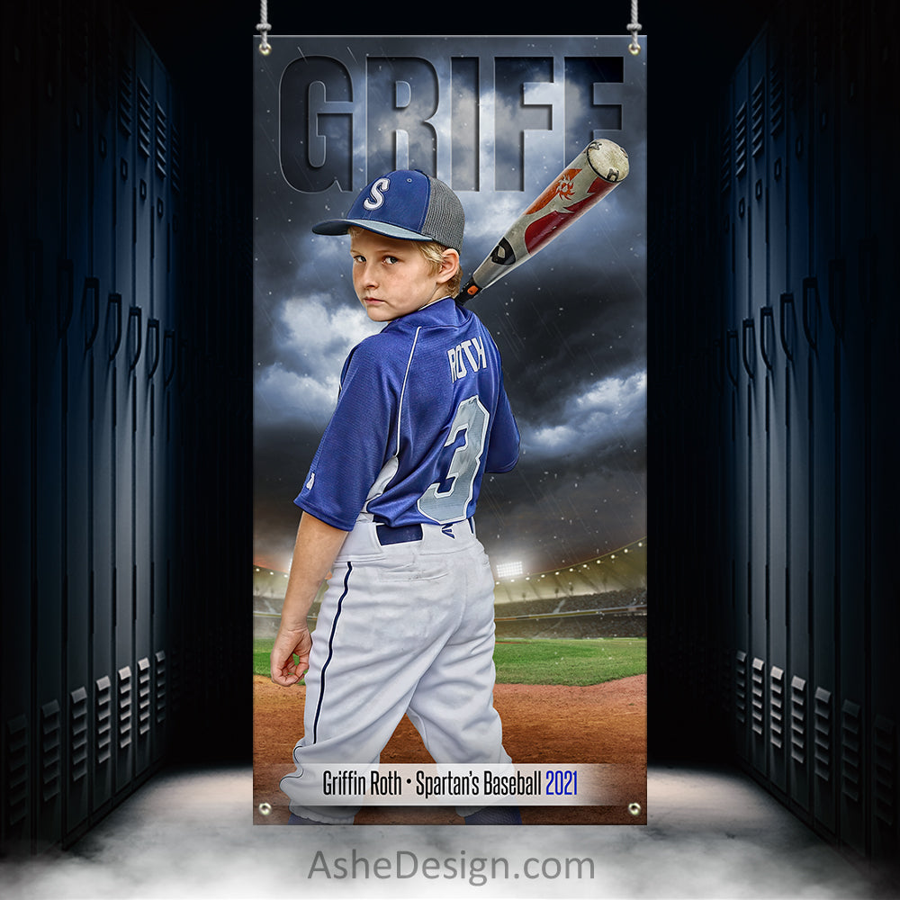 Baseball Poster, Photoshop Template, Baseball Banner, Digital Background, Senior Banner, Baseball Template, Sports Poster, Custom Banner, photoshop services, Baseball Backdrop, baseball mom, tball gift, tball poster