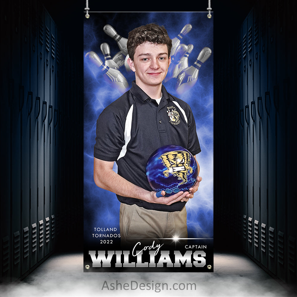 3x6 Amped Sports Banner - Electric Explosion Bowling