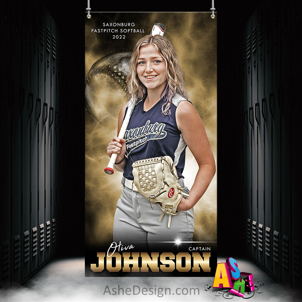 Softball Poster, Photoshop Template, Softball Banner, Digital Background, Senior Banner, Softball Template, Sports Poster, Custom Banner, photoshop services, Softball Backdrop, Softball mom, tball gift, tball poster