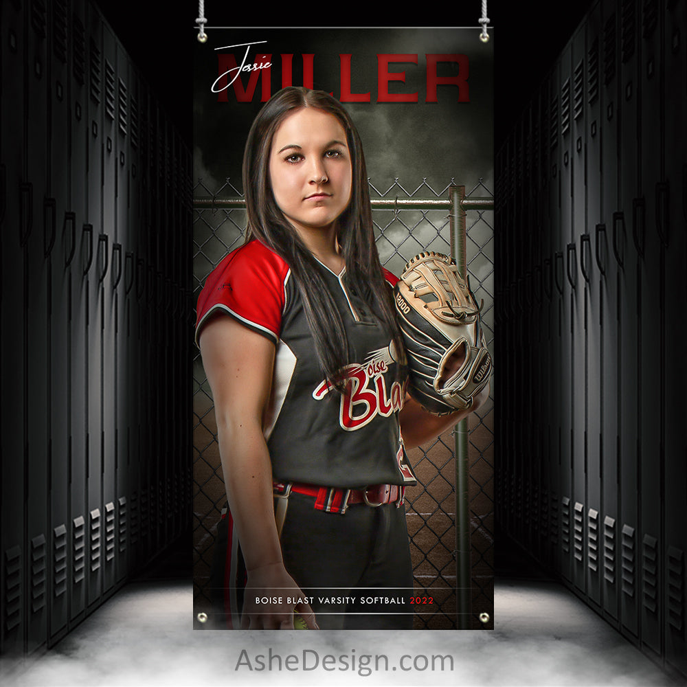 Softball Poster, Photoshop Template, Softball Banner, Digital Background, Senior Banner, Softball Template, Sports Poster, Custom Banner, photoshop services, Softball Backdrop, Softball mom, tball gift, tball poster