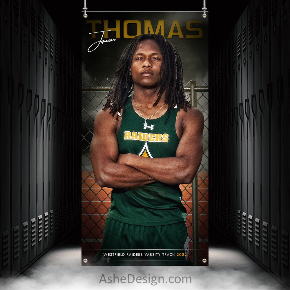 3x6 Amped Sports Banner - Fenced In Track