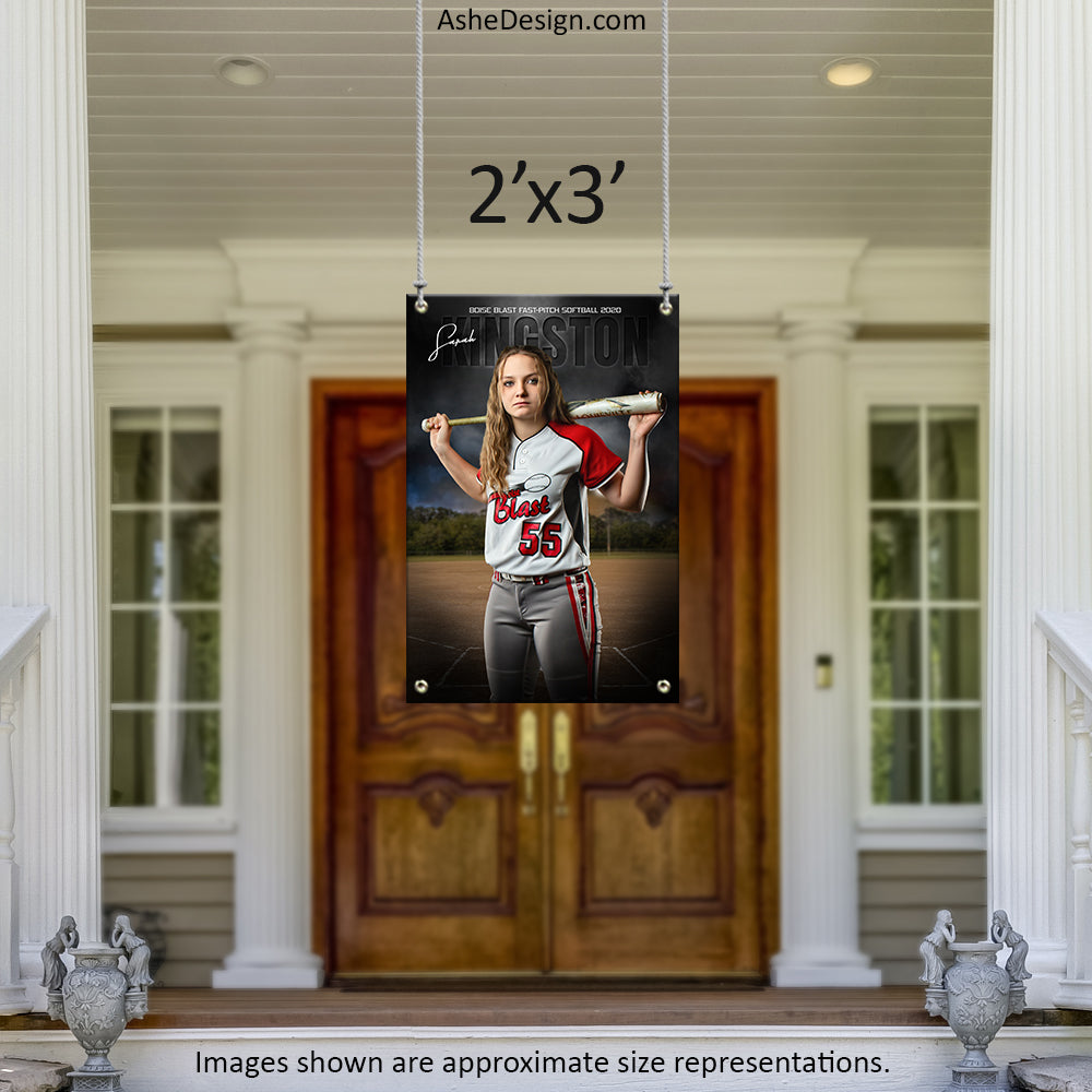 Softball Poster, Photoshop Template, Softball Banner, Digital Background, Senior Banner, Softball Template, Sports Poster, Custom Banner, photoshop services, Softball Backdrop, Softball mom, tball gift, tball poster