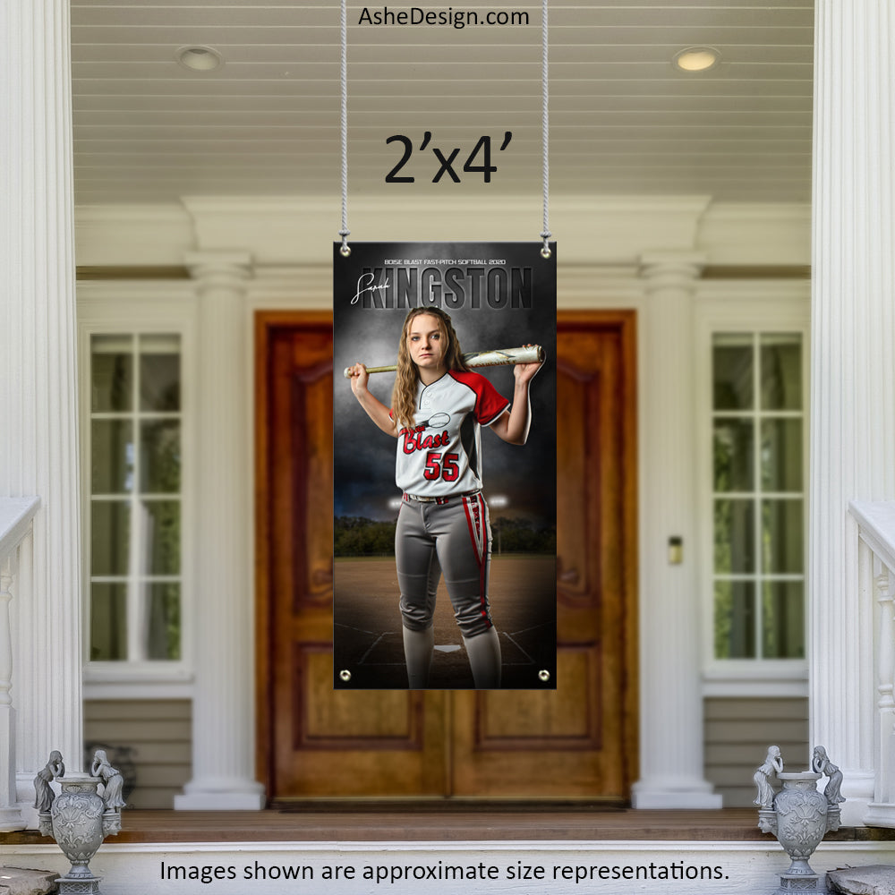 Softball Poster, Photoshop Template, Softball Banner, Digital Background, Senior Banner, Softball Template, Sports Poster, Custom Banner, photoshop services, Softball Backdrop, Softball mom, tball gift, tball poster