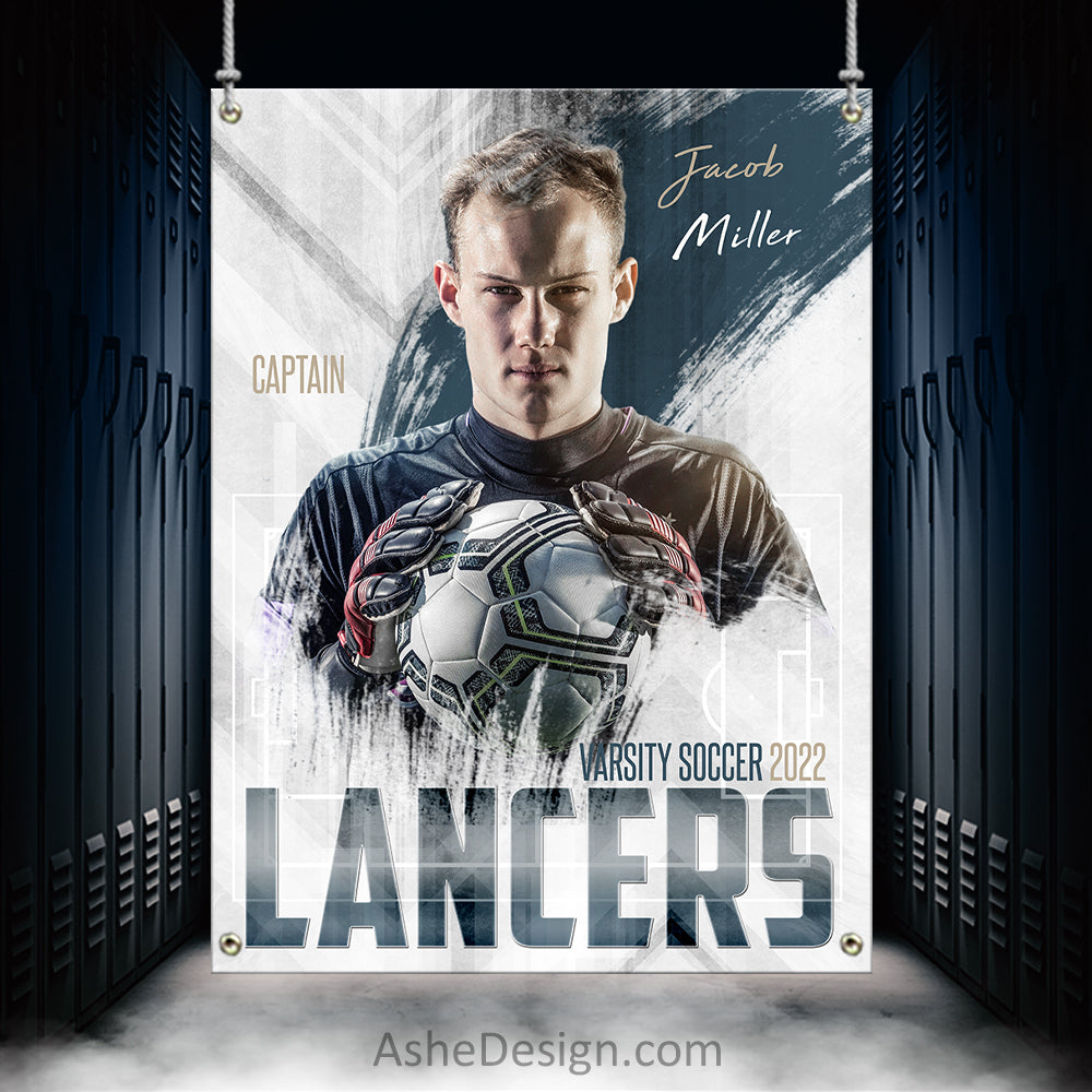 3x4 Amped Sports Banner - Painted Soccer
