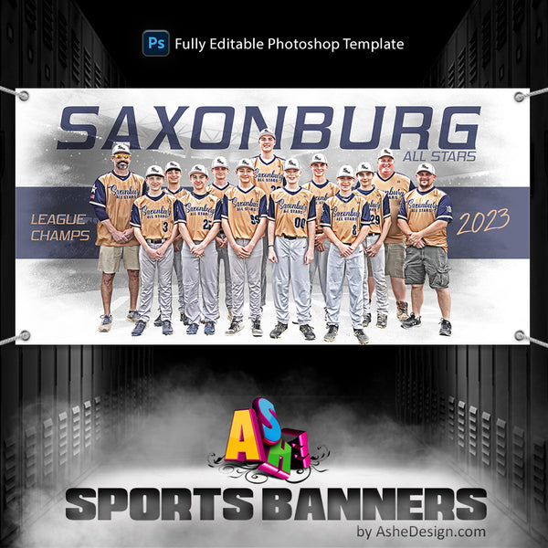 Jersey 8 X 10 Banner Blank Template Baseball 