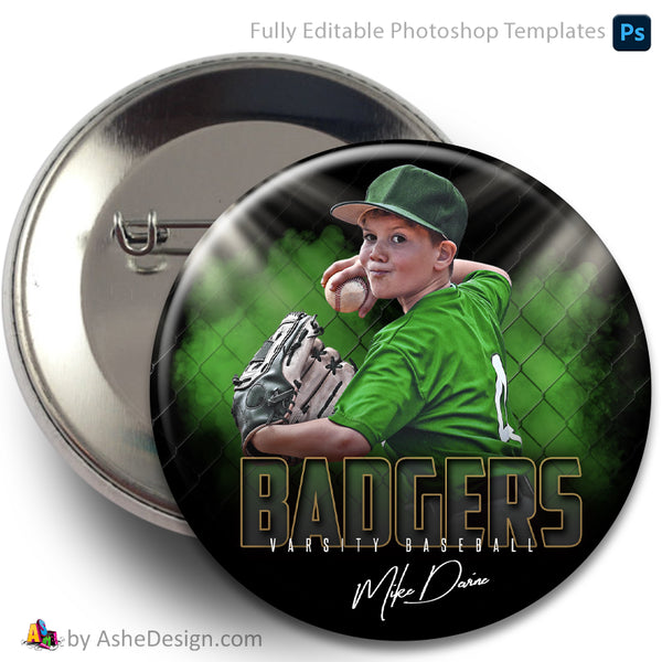 Sports Button - Multisport Photoshop Template Fenced In