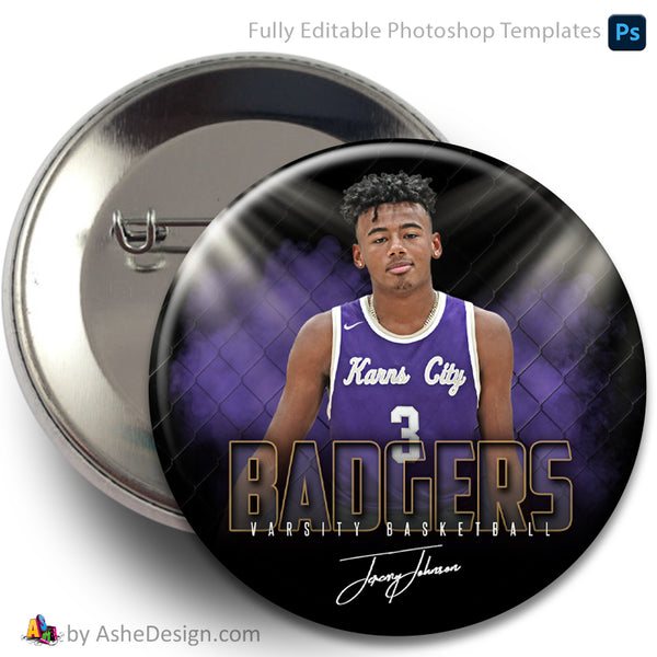 Sports Button - Multisport Photoshop Template Fenced In