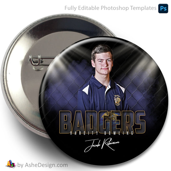 Sports Button - Multisport Photoshop Template Fenced In