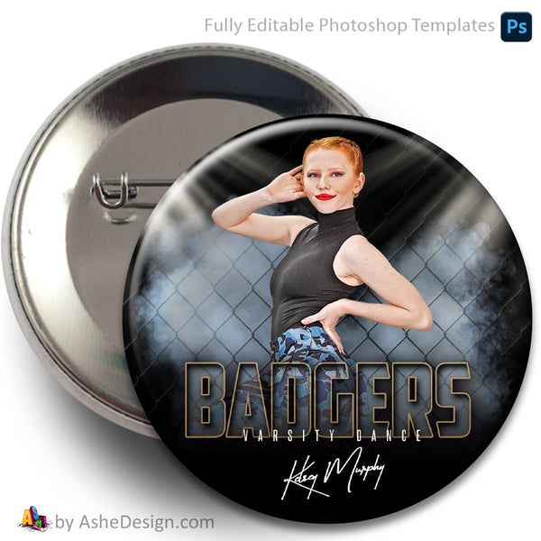 Sports Button - Multisport Photoshop Template Fenced In