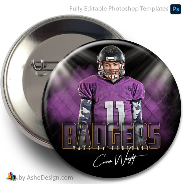 Sports Button - Multisport Photoshop Template Fenced In