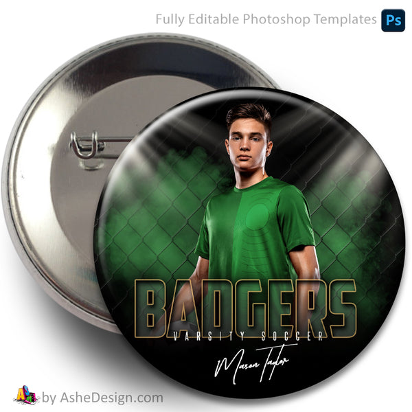 Sports Button - Multisport Photoshop Template Fenced In