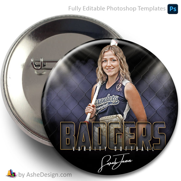 Sports Button - Multisport Photoshop Template Fenced In