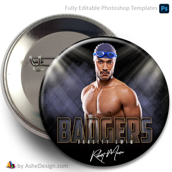 Sports Button - Multisport Photoshop Template Fenced In