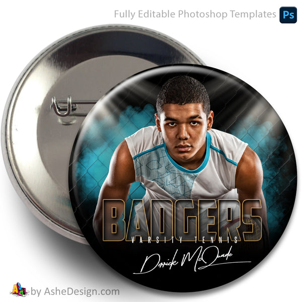 Sports Button - Multisport Photoshop Template Fenced In