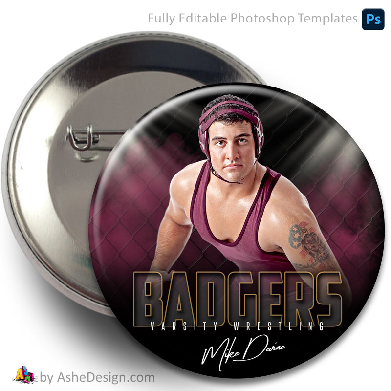 Sports Button - Multisport Photoshop Template Fenced In