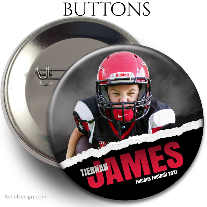 Sports Button - Torn Paper