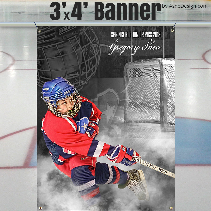 Ashe Design Stadium Sports Banner Hockey