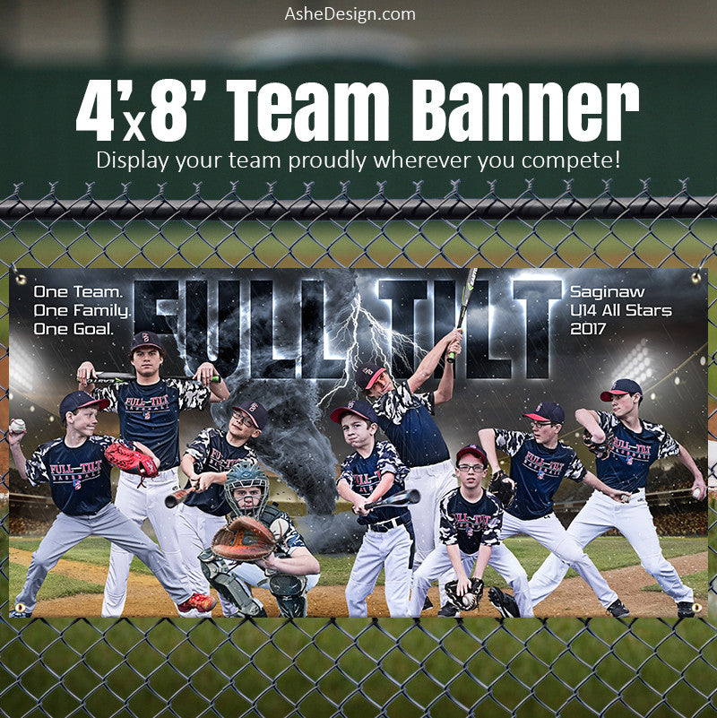 Baseball Softball Team Sports Banner 4x8