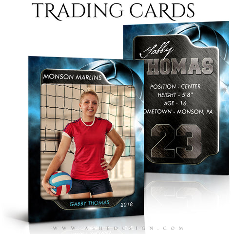 Ashe Design Sports Trading Cards - Electric Explosion Volleyball