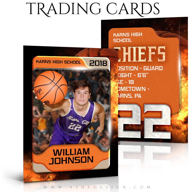 Ashe Design Sports Trading Cards - Backdraft Basketball