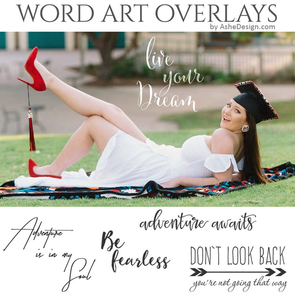 Word Art Overlays Adventure Awaits AsheDesign