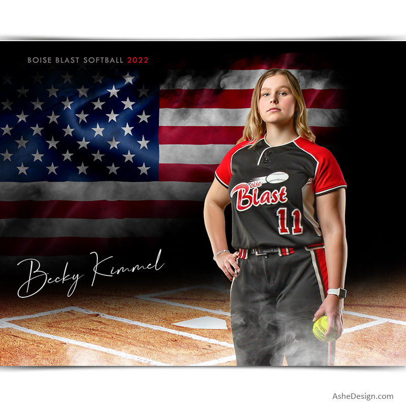Softball Poster, Photoshop Template, Softball Banner, Digital Background, Senior Banner, Softball Template, Sports Poster, Custom Banner, photoshop services, Softball Backdrop, Softball mom, tball gift, tball poster