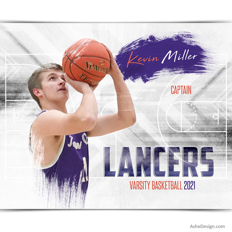 Basketball, Photoshop Template, Digital Background, Basketball Template, basketball poster, senior banner, Sports Poster, Custom Banner, Basketball Backdrop, Basketball Banner, photoshop services, basketball mom