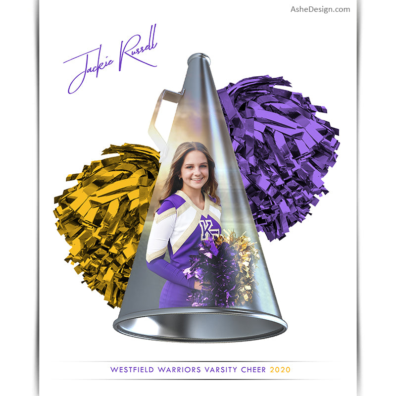 Cheer Photoshop Template, Digital Background, Cheer Template, cheer poster, senior banner, Sports Poster, Custom Banner, Cheer Backdrop, Cheer Banner, photoshop services, cheer mom