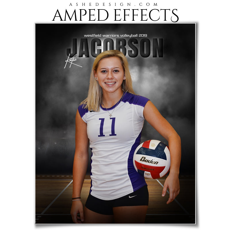 Ashe Design 16x20 Sports Poster for Baseball - In The Shadows Volleyball