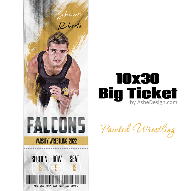10x30 Big Ticket - Painted Wrestling