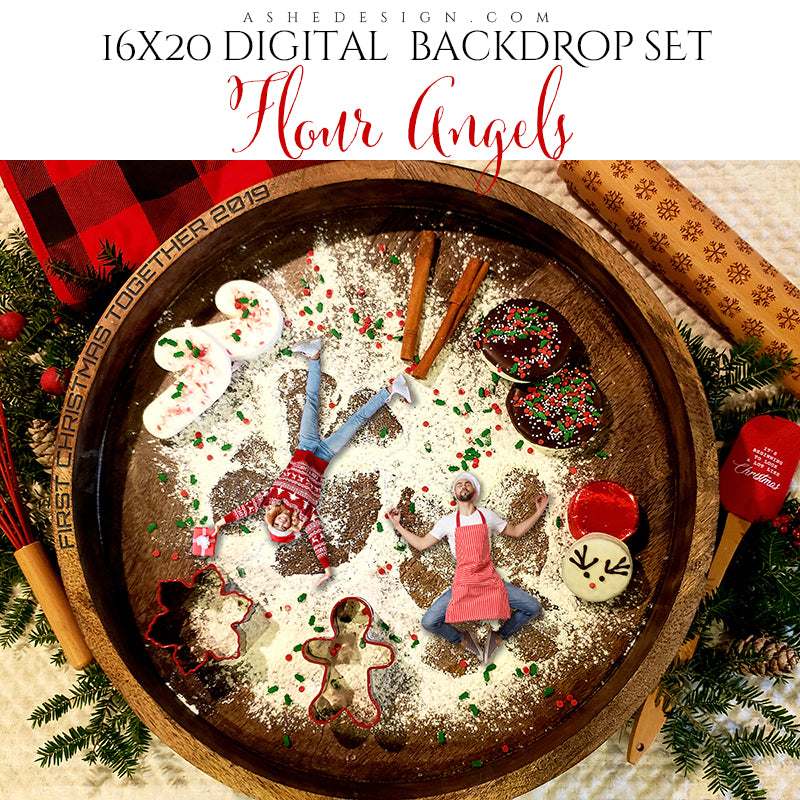 Digital Props 16x20 Backdrop Set - Flour Angels